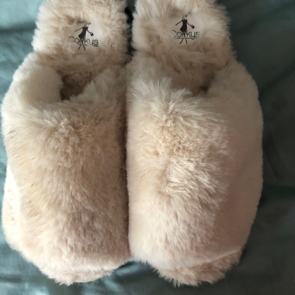 Corkys Cream Fuzzy Slippers